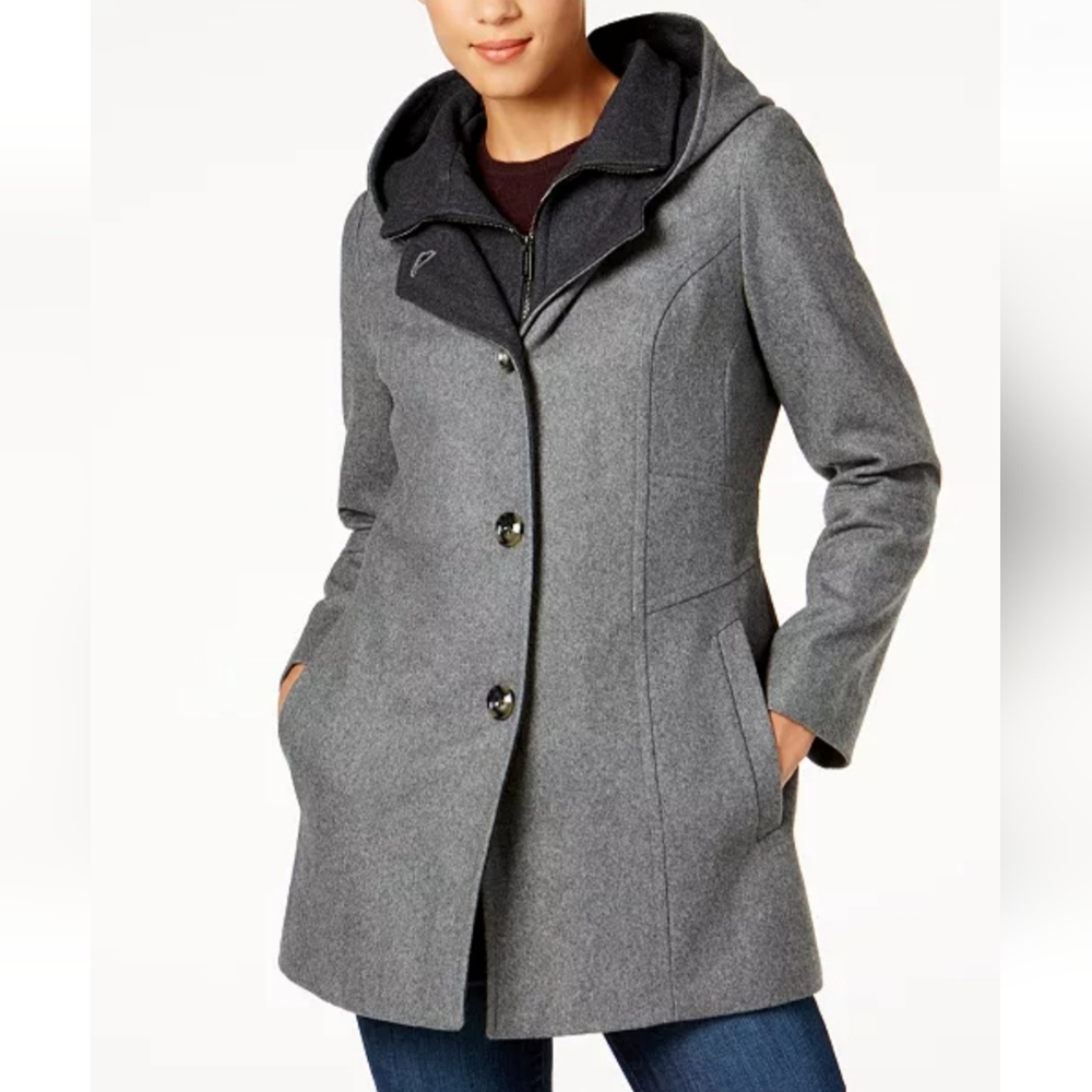 London Fog Gray Pea Coat